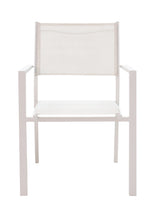 Set de 5 buc masa si scaune de gradina Kliton-Moly aluminiu, alb, 150x80x74 cm