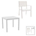 mobilier de gradina Set de 5 buc masa si scaune de gradina Kliton-Moly aluminiu alb 80x80x74 cm