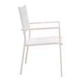Set de 5 buc masa si scaune de gradina Kliton-Moly aluminiu, alb, 80x80x74 cm, perspectiva suplimentara
