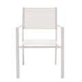 Set de 5 buc masa si scaune de gradina Kliton-Moly aluminiu, alb, 80x80x74 cm, foto produs