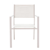 Set de 5 buc masa si scaune de gradina Kliton-Moly aluminiu, alb, 80x80x74 cm, foto produs