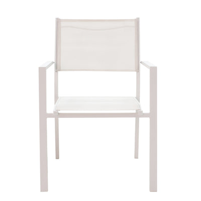 Set de 5 buc masa si scaune de gradina Kliton-Moly aluminiu, alb, 80x80x74 cm, foto produs
