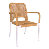 Set de 5 buc masa si scaune de gradina Kliton-Norture aluminiu, alb, 150x80x74 cm, imagine suplimentara
