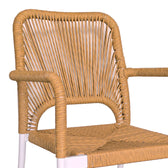 Set de 5 buc masa si scaune de gradina Kliton-Norture aluminiu, alb, 150x80x74 cm, detaliu produs