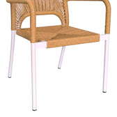 Set de 5 buc masa si scaune de gradina Kliton-Norture aluminiu, alb, 150x80x74 cm, perspectiva suplimentara