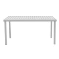 Set de 5 buc masa si scaune de gradina Kliton-Norture aluminiu, alb, 150x80x74 cm, foto produs 6