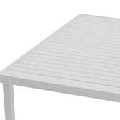 Set de 5 buc masa si scaune de gradina Kliton-Norture aluminiu, alb, 150x80x74 cm, foto produs 9
