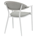 Set de 5 buc masa si scaune de gradina Kliton Pino aluminiu, alb, 150x80x74 cm, detaliu produs