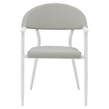 Set de 5 buc masa si scaune de gradina Kliton Pino aluminiu, alb, 150x80x74 cm