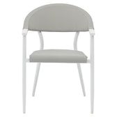 Set de 5 buc masa si scaune de gradina Kliton Pino aluminiu, alb, 150x80x74 cm, foto produs