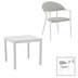 mobilier de gradina Set de 5 buc masa si scaune de gradina Kliton Pino aluminiu alb 80x80x74 cm