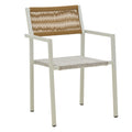 Set de 5 buc masa si scaune de gradina Kliton Savor aluminiu, alb, 150x80x74 cm, foto produs 8