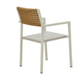 Set de 5 buc masa si scaune de gradina Kliton Savor aluminiu, alb, 150x80x74 cm, foto produs 9