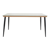 Set de 5 buc masa si scaune de gradina Naokixratan Natural si metal, negru, 160x90x78 cm, detaliu produs