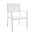 Set de 5 buc masa si scaune de gradina Nares Moly aluminiu alb si placaj, Natural, 180x90x72 cm, foto produs 6