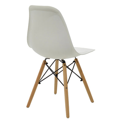 Set de 5 buc masa si scaune Natali-Julita, alb-Natural, 120x80x76 cm, detaliu produs