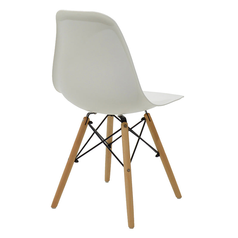 Set de 5 buc masa si scaune Natali-Julita, alb-Natural, 120x80x76 cm, detaliu produs