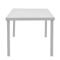 Set de 7 buc masa si scaune de gradina Kliton Clutch aluminiu, alb, 150x80x74 cm, perspectiva suplimentara
