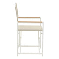 Set de 7 buc masa si scaune de gradina Kliton Mabu aluminiu, alb, 150x80x74 cm, perspectiva suplimentara