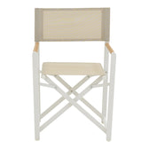 Set de 7 buc masa si scaune de gradina Kliton Mabu aluminiu, alb, 150x80x74 cm, foto produs