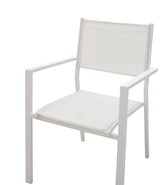 Set de 7 buc masa si scaune de gradina Kliton-Moly aluminiu, alb, 150x80x74 cm, foto produs 6