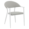 Set de 7 buc masa si scaune de gradina Kliton Pino aluminiu, alb, 150x80x74 cm, imagine suplimentara