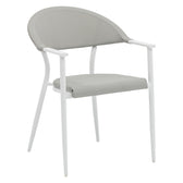 Set de 7 buc masa si scaune de gradina Kliton Pino aluminiu, alb, 150x80x74 cm, imagine suplimentara