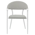 Set de 7 buc masa si scaune de gradina Kliton Pino aluminiu, alb, 150x80x74 cm, foto produs