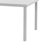 Set de 7 buc masa si scaune de gradina Kliton-Raven aluminiu, alb, 150x80x74 cm, foto produs 10