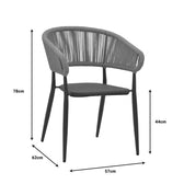 Set de 7 buc masa si scaune de gradina Kliton-Raven aluminiu, alb, 150x80x74 cm, foto produs 11