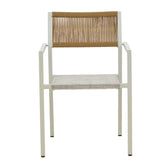 Set de 7 buc masa si scaune de gradina Kliton Savor aluminiu, alb, 150x80x74 cm, foto produs 11