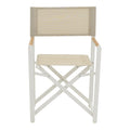 Set de 7 buc masa si scaune de gradina Mabu-Nares aluminiu alb si placaj, Natural, 180x90x72 cm, foto produs