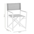 Set de 7 buc masa si scaune de gradina Mabu-Nares aluminiu alb si placaj, Natural, 180x90x72 cm, foto produs 9