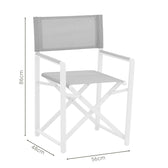 Set de 7 buc masa si scaune de gradina Mabu-Nares aluminiu alb si placaj, Natural, 180x90x72 cm, foto produs 9