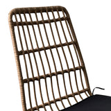 Set de 7 buc masa si scaune de gradina Naoki U ratan Natural si metal, negru, 160x90x78 cm