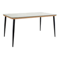 Set de 7 buc masa si scaune de gradina Naokixratan Natural si metal, negru, 160x90x78 cm, imagine suplimentara