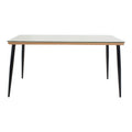 Set de 7 buc masa si scaune de gradina Naokixratan Natural si metal, negru, 160x90x78 cm, detaliu produs