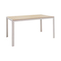 Set de 7 buc masa si scaune de gradina Nares-Moly aluminiu si plasa, alba, 140x80x72 cm, imagine suplimentara