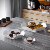 Set de accesorii metalice decorative (3 bucăți) Decorative Metal Accessory Set (3 Pieces) Modern 1, Alb, 13x13 cm