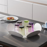 Set de accesorii metalice decorative (3 bucăți) Decorative Metal Accessory Set (3 Pieces) Modern 1, Alb, 13x13 cm