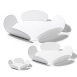 Set de accesorii metalice decorative (3 bucăți) Decorative Metal Accessory Set (3 Pieces) Modern 1, Alb, 13x13 cm