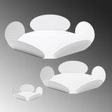 Set de accesorii metalice decorative (3 bucăți) Decorative Metal Accessory Set (3 Pieces) Modern 1, Alb, 13x13 cm