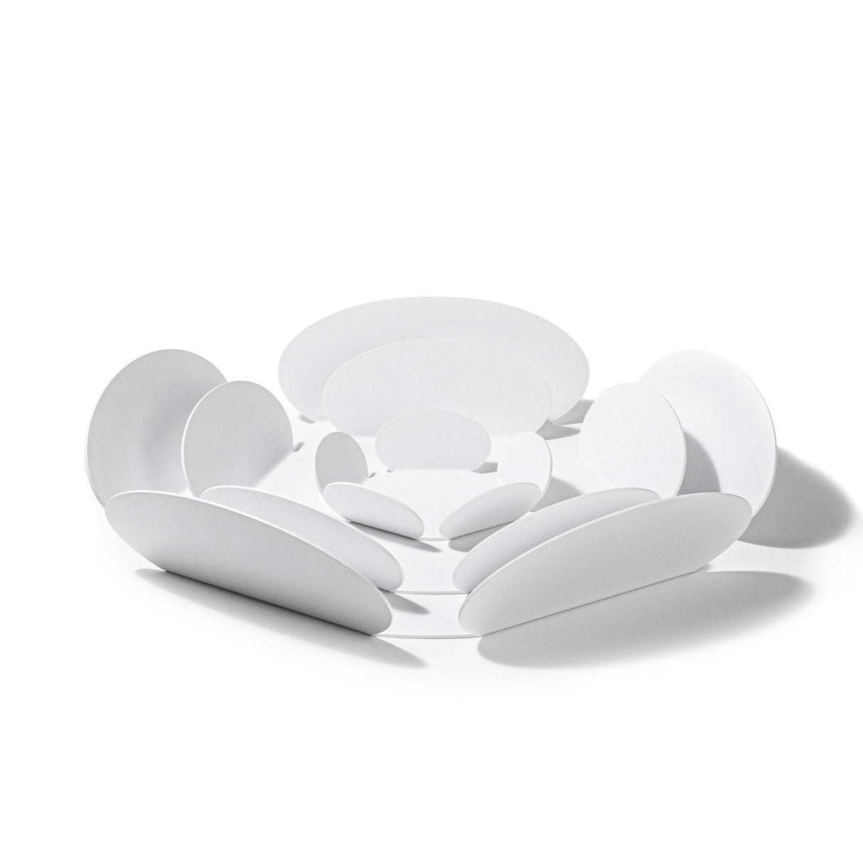 Set de accesorii metalice decorative (3 bucăți) Decorative Metal Accessory Set (3 Pieces) Modern 1, Alb, 13x13 cm