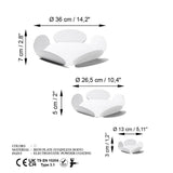 Set de accesorii metalice decorative (3 bucăți) Decorative Metal Accessory Set (3 Pieces) Modern 1, Alb, 13x13 cm