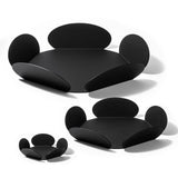 Set de accesorii metalice decorative (3 bucăți) Rodos, Negru, 13x13 cm