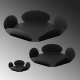 Set de accesorii metalice decorative (3 bucăți) Rodos, Negru, 13x13 cm