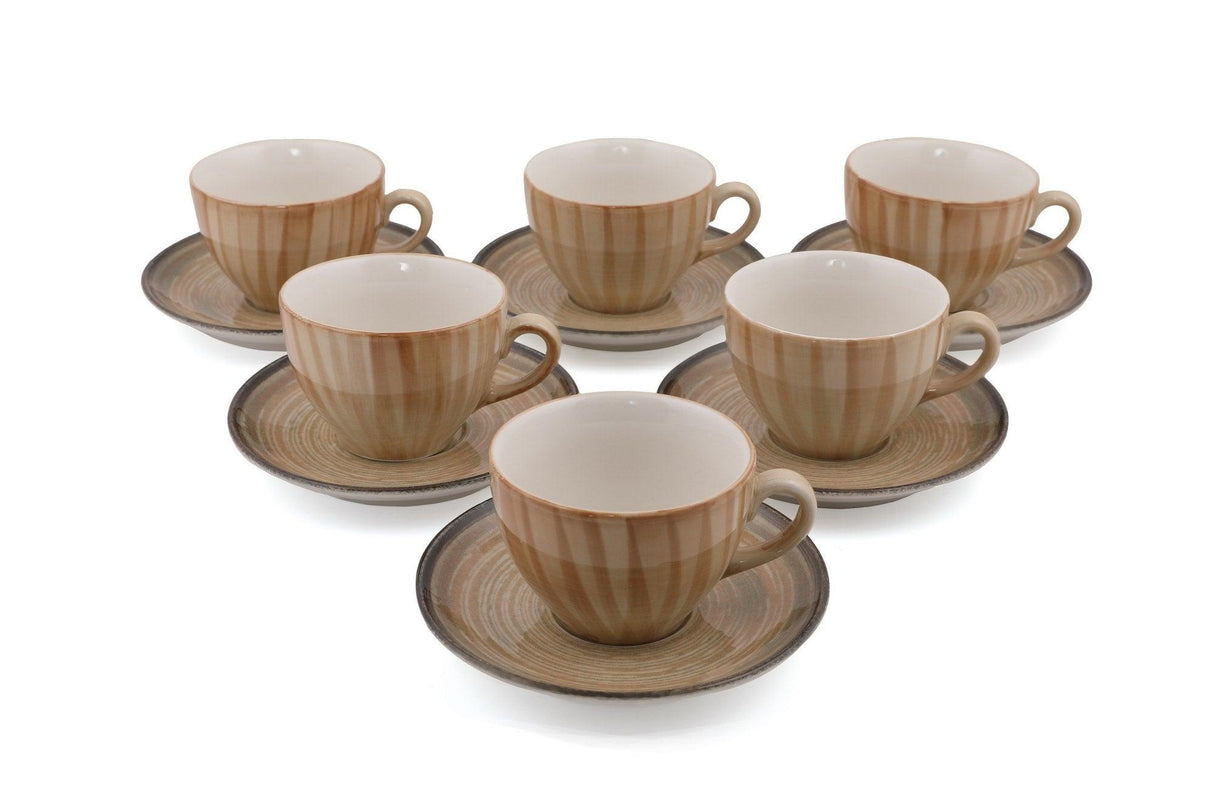 Set de cani de ceai, Multicolor, 25x8.5x34 cm