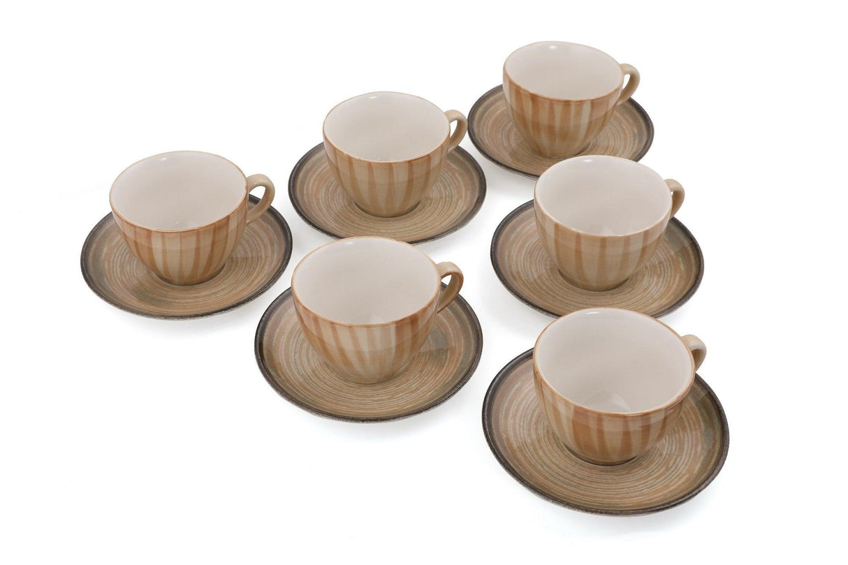 Set de cani de ceai, Multicolor, 25x8.5x34 cm