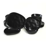 Set de cină din ceramică, Negru, 30 cm