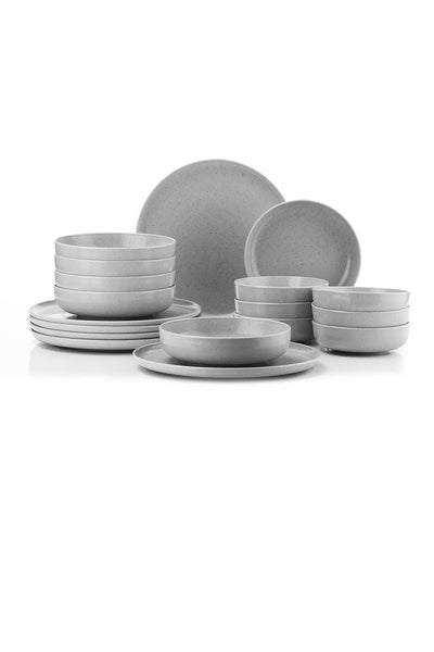 Set de cină, Gri, 27x2.5x27 cm